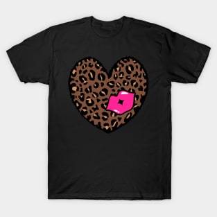 Leopard Heart Kiss, Cheetah Heart, Kiss T-Shirt